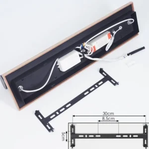 hofstein Plafonnier Sequeira LED Couleur bois, Noir, Blanc, 3 lumières* Lampes Modernes