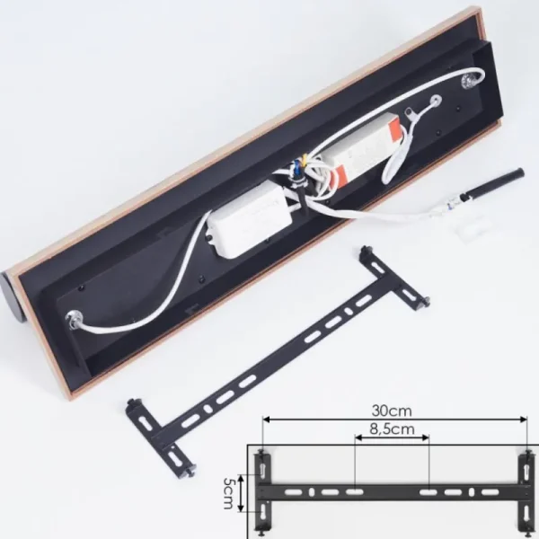 hofstein Plafonnier Sequeira LED Couleur bois, Noir, Blanc, 3 lumières* Lampes Modernes