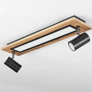 hofstein Plafonnier Sequeira LED Couleur bois, Noir, Blanc, 3 lumières* Lampes Modernes