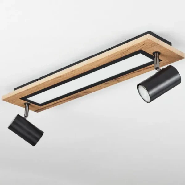 hofstein Plafonnier Sequeira LED Couleur bois, Noir, Blanc, 3 lumières* Lampes Modernes