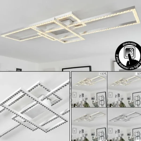 hofstein Plafonnier Serranos LED Aluminium, 1 lumière* Lampes Modernes