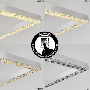 hofstein Plafonnier Serranos LED Aluminium, 1 lumière* Lampes Modernes