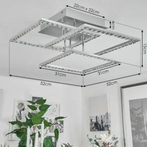 hofstein Plafonnier Serranos LED Aluminium, 1 lumière* Lampes Modernes
