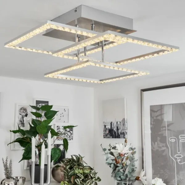 hofstein Plafonnier Serranos LED Aluminium, 1 lumière* Lampes Modernes