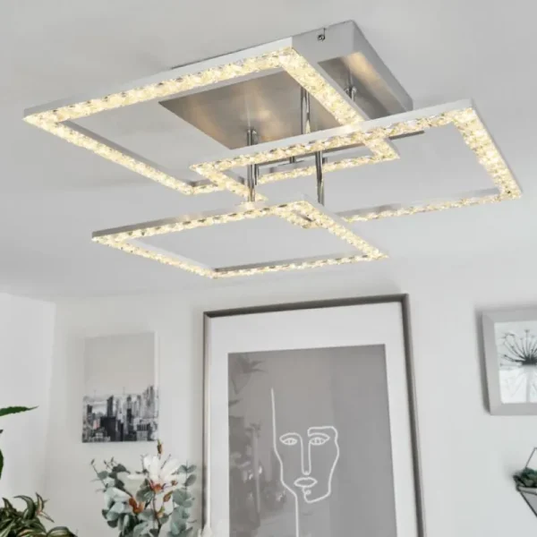 hofstein Plafonnier Serranos LED Aluminium, 1 lumière* Lampes Modernes