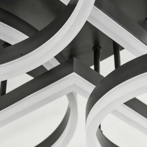 hofstein Plafonnier Sistelo LED Noir, 1 lumière* Lampes Modernes