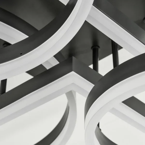 hofstein Plafonnier Sistelo LED Noir, 1 lumière* Lampes Modernes