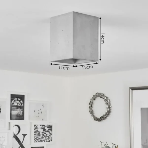 hofstein Plafonnier Stettler Gris, 1 lumière* Lampes Modernes