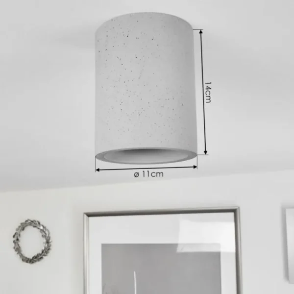 hofstein Plafonnier Stettler Gris, 1 lumière* Lampes Modernes