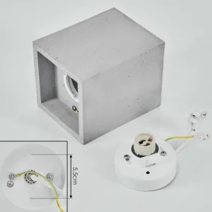 hofstein Plafonnier Stettler Gris, 1 lumière* Lampes Modernes