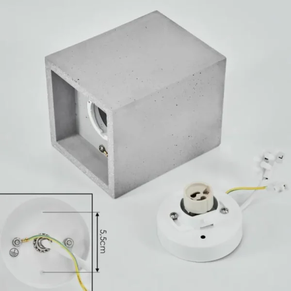 hofstein Plafonnier Stettler Gris, 1 lumière* Lampes Modernes