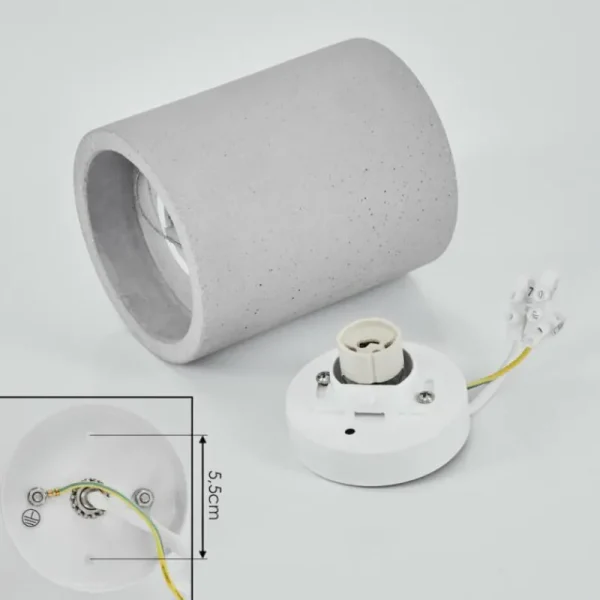 hofstein Plafonnier Stettler Gris, 1 lumière* Lampes Modernes