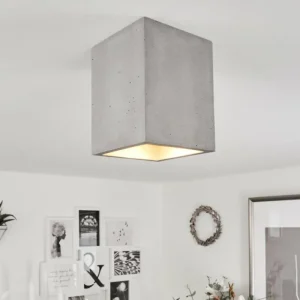 hofstein Plafonnier Stettler Gris, 1 lumière* Lampes Modernes