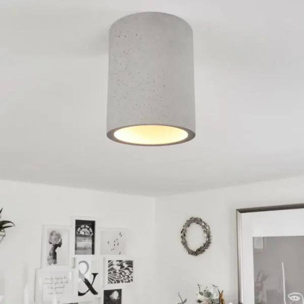 hofstein Plafonnier Stettler Gris, 1 lumière* Lampes Modernes