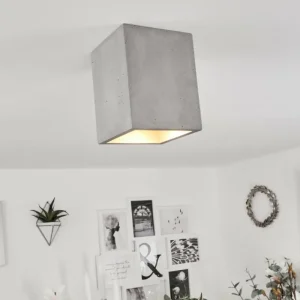 hofstein Plafonnier Stettler Gris, 1 lumière* Lampes Modernes