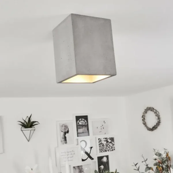 hofstein Plafonnier Stettler Gris, 1 lumière* Lampes Modernes