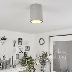 hofstein Plafonnier Stettler Gris, 1 lumière* Lampes Modernes
