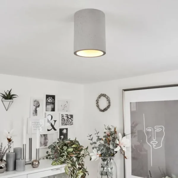 hofstein Plafonnier Stettler Gris, 1 lumière* Lampes Modernes