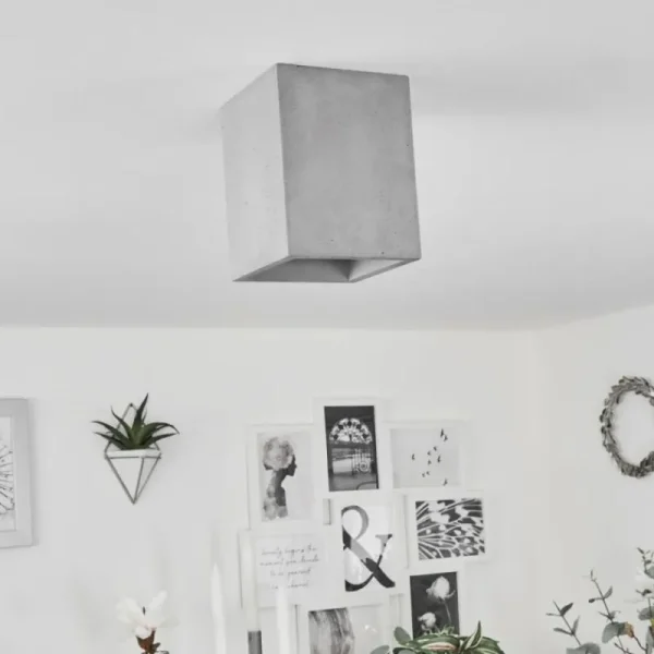 hofstein Plafonnier Stettler Gris, 1 lumière* Lampes Modernes