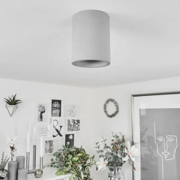 hofstein Plafonnier Stettler Gris, 1 lumière* Lampes Modernes