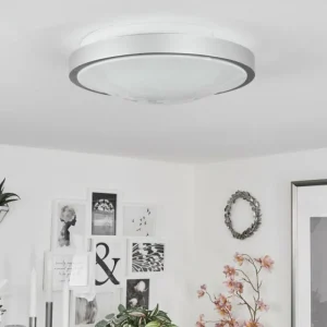 hofstein Plafonnier Subles LED Argenté, Blanc, 1 lumière, Détecteur de mouvement* Lampes Modernes