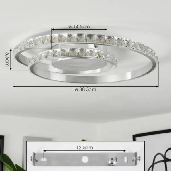hofstein Plafonnier Tanganheira LED Aluminium, 1 lumière* Lampes Modernes