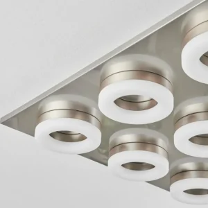hofstein Plafonnier Thiernu LED Nickel mat, 1 lumière* Lampes Modernes