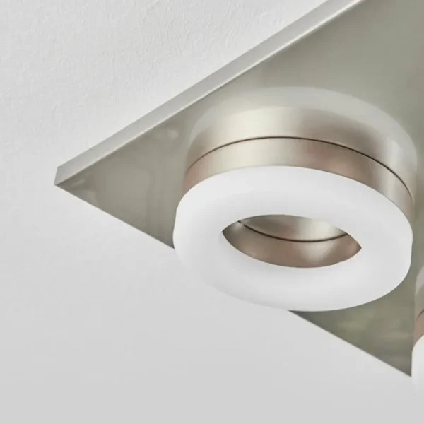 hofstein Plafonnier Thiernu LED Nickel mat, 1 lumière* Lampes Modernes