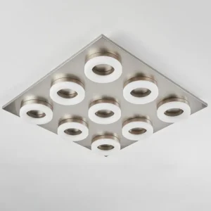 hofstein Plafonnier Thiernu LED Nickel mat, 1 lumière* Lampes Modernes