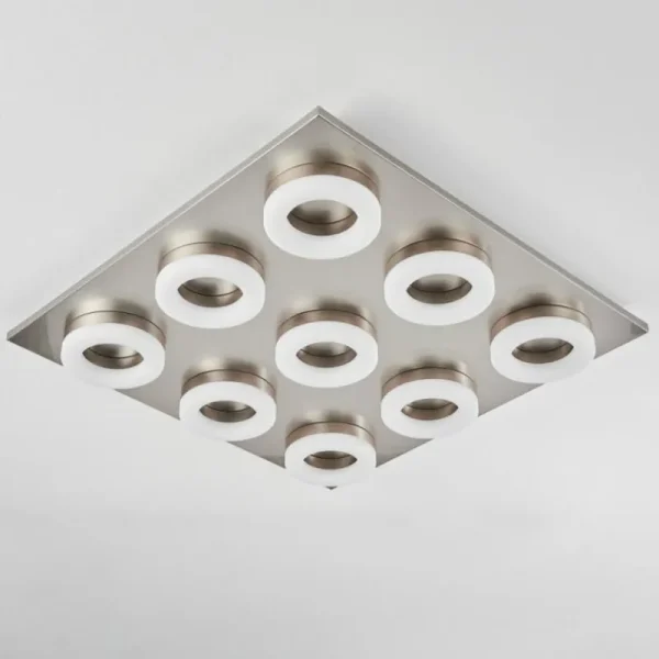 hofstein Plafonnier Thiernu LED Nickel mat, 1 lumière* Lampes Modernes