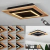 hofstein Plafonnier Tojeirinha LED Bois clair, Noir, 1 lumière, Télécommandes* Lampes Modernes