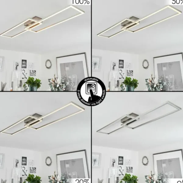 hofstein Plafonnier Torres LED Blanc, 1 lumière* Lampes Modernes