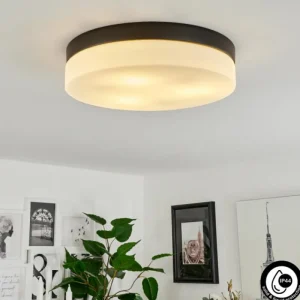 hofstein Plafonnier Valpedre Noir, 3 lumières* Lampes En Verre