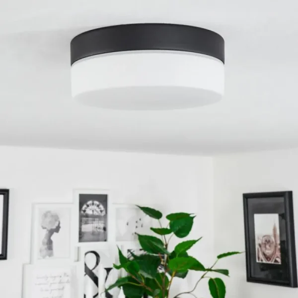hofstein Plafonnier Valpedre Noir, 1 lumière* Lampes En Verre