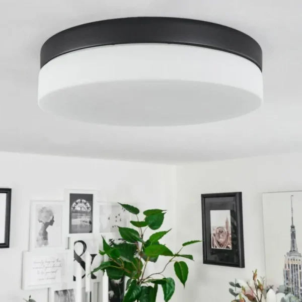 hofstein Plafonnier Valpedre Noir, 3 lumières* Lampes En Verre