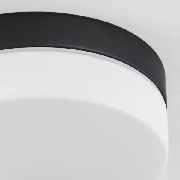 hofstein Plafonnier Valpedre Noir, 1 lumière* Lampes En Verre