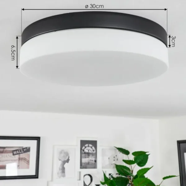 hofstein Plafonnier Valpedre Noir, 3 lumières* Lampes En Verre