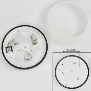 hofstein Plafonnier Valpedre Noir, 3 lumières* Lampes En Verre