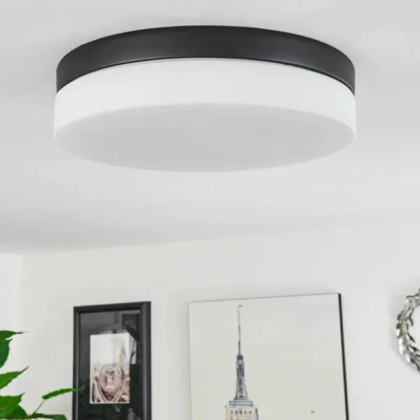 hofstein Plafonnier Valpedre Noir, 3 lumières* Lampes En Verre