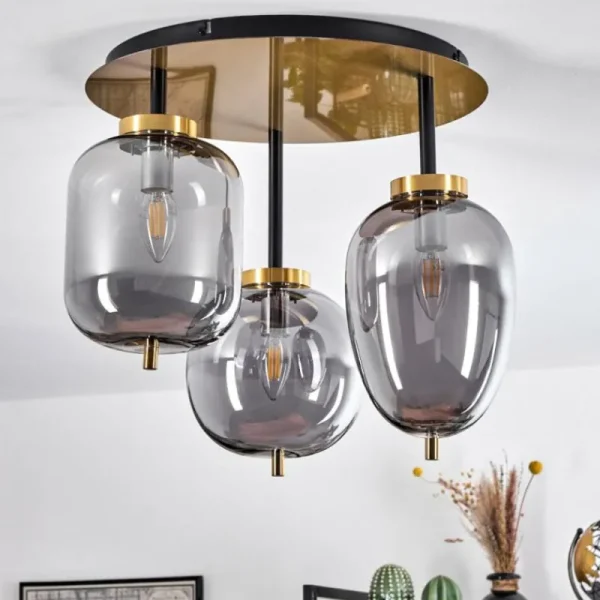 hofstein Plafonnier Verbania Laiton, 3 lumières* Lampes Modernes