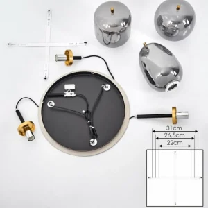 hofstein Plafonnier Verbania Laiton, 3 lumières* Lampes Modernes