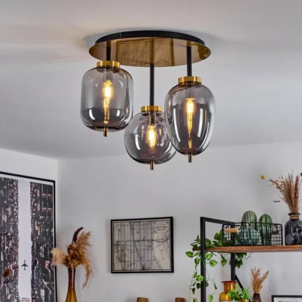 hofstein Plafonnier Verbania Laiton, 3 lumières* Lampes Modernes