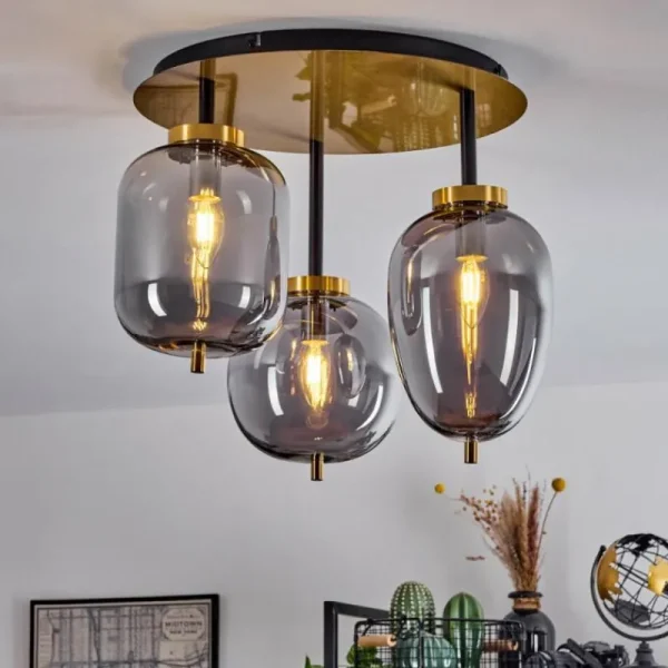 hofstein Plafonnier Verbania Laiton, 3 lumières* Lampes Modernes