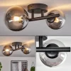 hofstein Plafonnier - Verre 10 cm, 12 cm Chehalis Noir, 2 lumières* Lampes Modernes