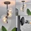hofstein Plafonnier - Verre 10 cm, 12 cm Chehalis Clair, 4 lumières* Lampes Modernes