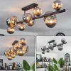hofstein Plafonnier - Verre 10 cm, 12 cm, 15 cm Chehalis Fumé, 10 lumières* Lampes Modernes