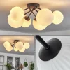 hofstein Plafonnier - Verre 12 cm, 15 cm Chehalis Blanc, 6 lumières* Lampes Modernes