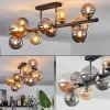 hofstein Plafonnier - Verre 10 cm, 12 cm, 15 cm Chehalis Ambre, Fumé, 10 lumières* Lampes Modernes