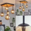 hofstein Plafonnier - Verre 10 cm, 12 cm, 15 cm Chehalis Écru, Noir, 5 lumières* Lampes Modernes