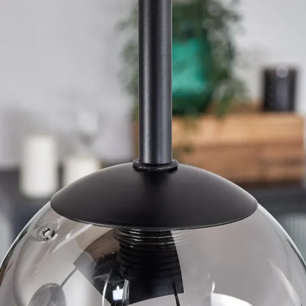 hofstein Plafonnier - Verre 10 cm, 12 cm, 15 cm Chehalis Clair, Fumé, 5 lumières* Lampes Modernes